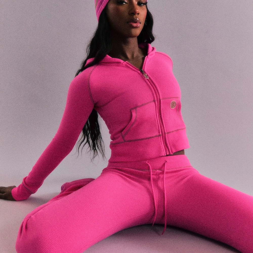 Body by Raven Tracy Pink Waffle Knit Set Size 3X (RUNS SMALL)